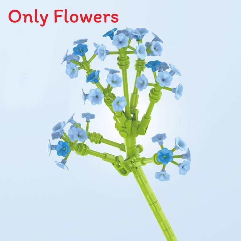 Jasmine Lotus Lily Of Valley Flower Building Blocks Assembling Toy