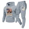 Men Women Hoodie Set Loose Casual Tracksuit 240th Anniversary Print Long Sleeve Sweatshirt Jogger