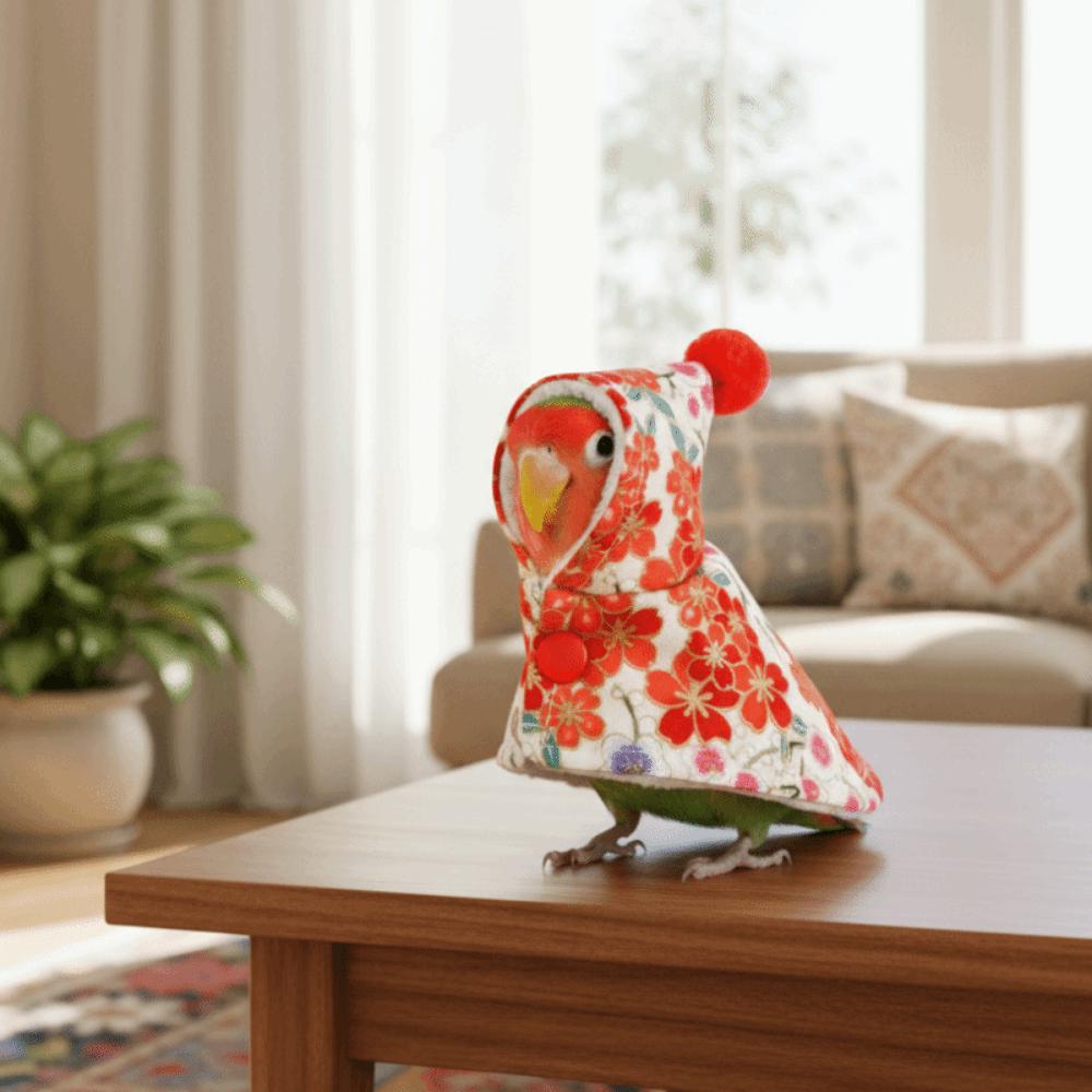Windproof Pet Parrot Cape Thickened Bird Flight Suit Fashion Bird Jacket Coat Autumn Winter