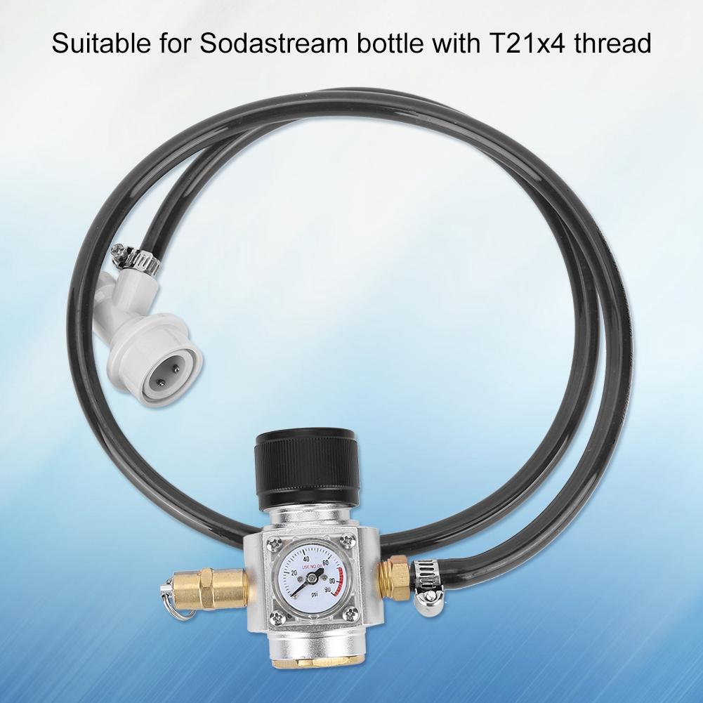 CO2 Mini Regulátor plynu úrovně 2 Tlakoměr s bezpečnostním ventilem pro Sodastream