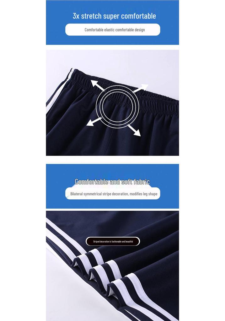 Summer Short Sleeve School Uniform T-shirt Set for Middle and High School Students - Boys and Girls Sportswear