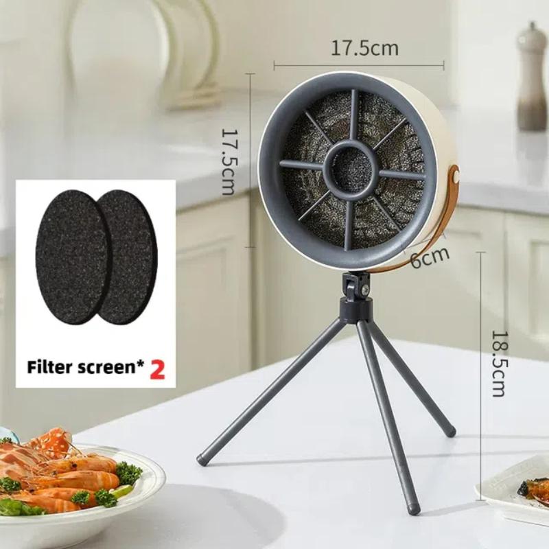 

Портативная перезаряжаемая вытяжка, мини-настольная вытяжка, вентилятор для дымоудаления 2 filter screens серый