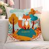 Cartoon Fox Cushion Cover 50x50 Cushions Decorative Pillowcases 40x40 Ornamental Pillows for Living Room Lounge Chairs Pillow