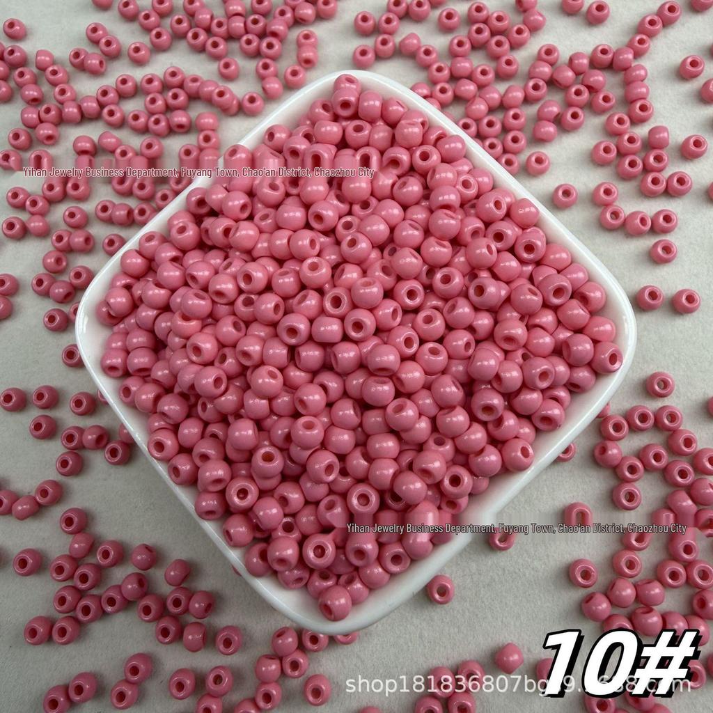 4mm Solid Color Glass Rice Beads for DIY Hairpins, Jewelry, and Embroidery Accessories