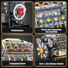 Technical Mechnical Electrice V8 Engine Building Blocks Simulation Car Engine MOC Bricks Science Education Toys Kids Adult Gift