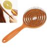 Round Head Hair Straightening Comb Super Soft Glides Vented Detangling Hair Brush  For Men Women