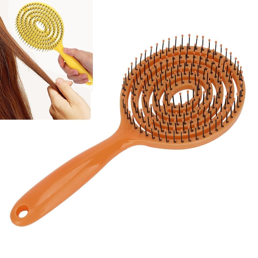 Round Head Hair Detangling Brush Dense Teeth Vented Detangling Hair Brush For Men Women оранжевый