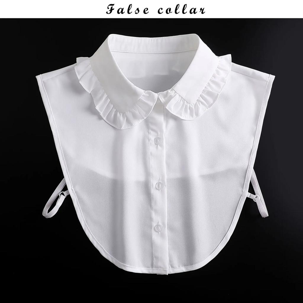 Korean Style Chiffon Fake Collars for Women Sweater Dress Decorative Female False Collar Shirt Detachable Collar Faux Collar