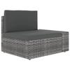 VidaXL Salon de jardin 5 pcs Résine tressée Gris