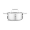 Fissler Pot 20cm Pure Collection Casserole with Stainless Steel Lid Gas IH Compatible Made In Germany Japanese Silver Two-handed [Authorized Product]
