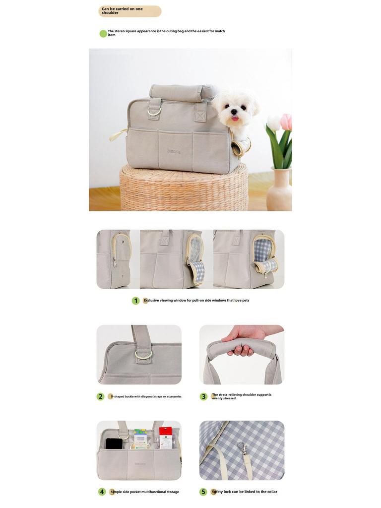 Korean Summer Pet Outing Bag: Portable Shoulder Bag for Cats, Dogs & Small Pets