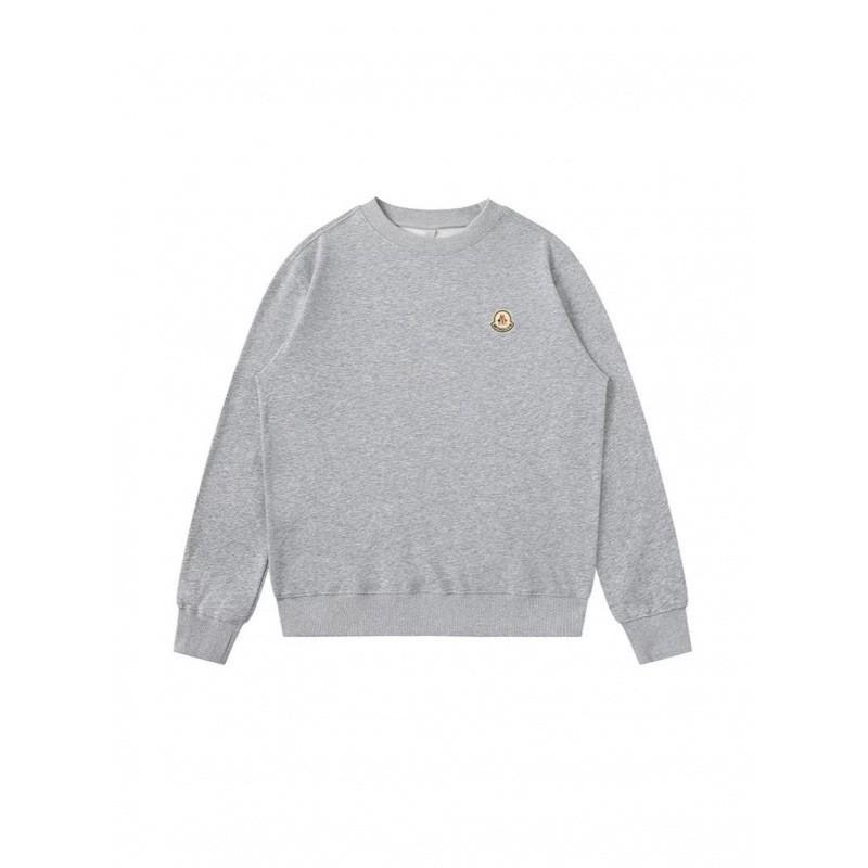 Mens Embroidered Crewneck Sweatshirt Loose Fit Heavyweight Cotton Pullover Couples All Season