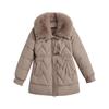 Mom's winter padded jacket, new down padded jacket, foreign style, middle-aged and elderly women's winter warm medium and long down padded jacket