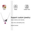 Women Necklace 925 Silver Fine Crafted Luxury Necklace with Sparkling Cubic Zirconia Embedded Pendant and Adjustable Chain