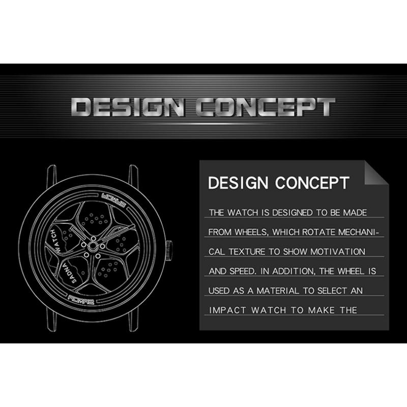 SANDA Ceas Bărbați Nou Ceas Rotativ Ceas Fashion Hollow Quartz