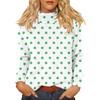 Women's Daily Casual Long Sleeve Mid Collar Top
