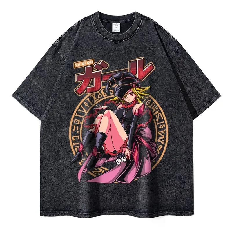 2026 New Arrival Unisex Clothes Tee Shirt Homme T-Shirts Unisex Tshirt for Unisex Ropa Hombre Anime Yu Gi Oh Retro Vintage Washed