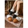 Thick and Warm Cotton Slippers with Added Velvet, Suitable for Women To Wear Outside In Winter. Soft Soled Plush Slippers for Home and Indoor Use
