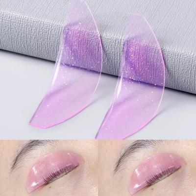 1 Pereche Paduri Siliconale pentru Permanentarea Genelor de Culoare Violet, Paduri de Curling pentru Ridicarea Genelor, cu Diagramă Ghid de Mărimi, Accesorii Hipoalergenice Reutilizabile