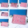 Storage Pink Earring Display Tray Stackable Rectangular Fabric Jewelry Box  Ring