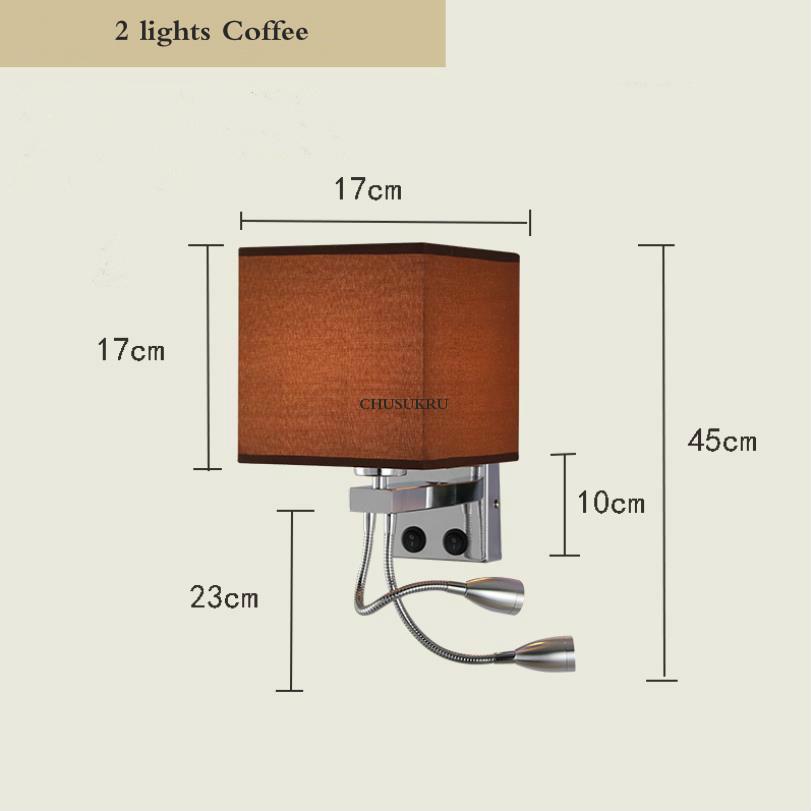 New LED Personalized Creative European Wall Lamp Hotel Room USB Charging Bedside Wall Lamp  Bedroom Wall Lamp