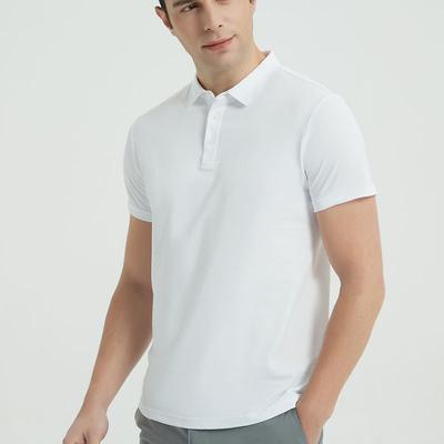 Herrskjorta Utomhus Snabbtorkande T-shirt Sommar Andningsbar Strykfri Kortärmad Skjortkrage Solskydd Poloskjorta