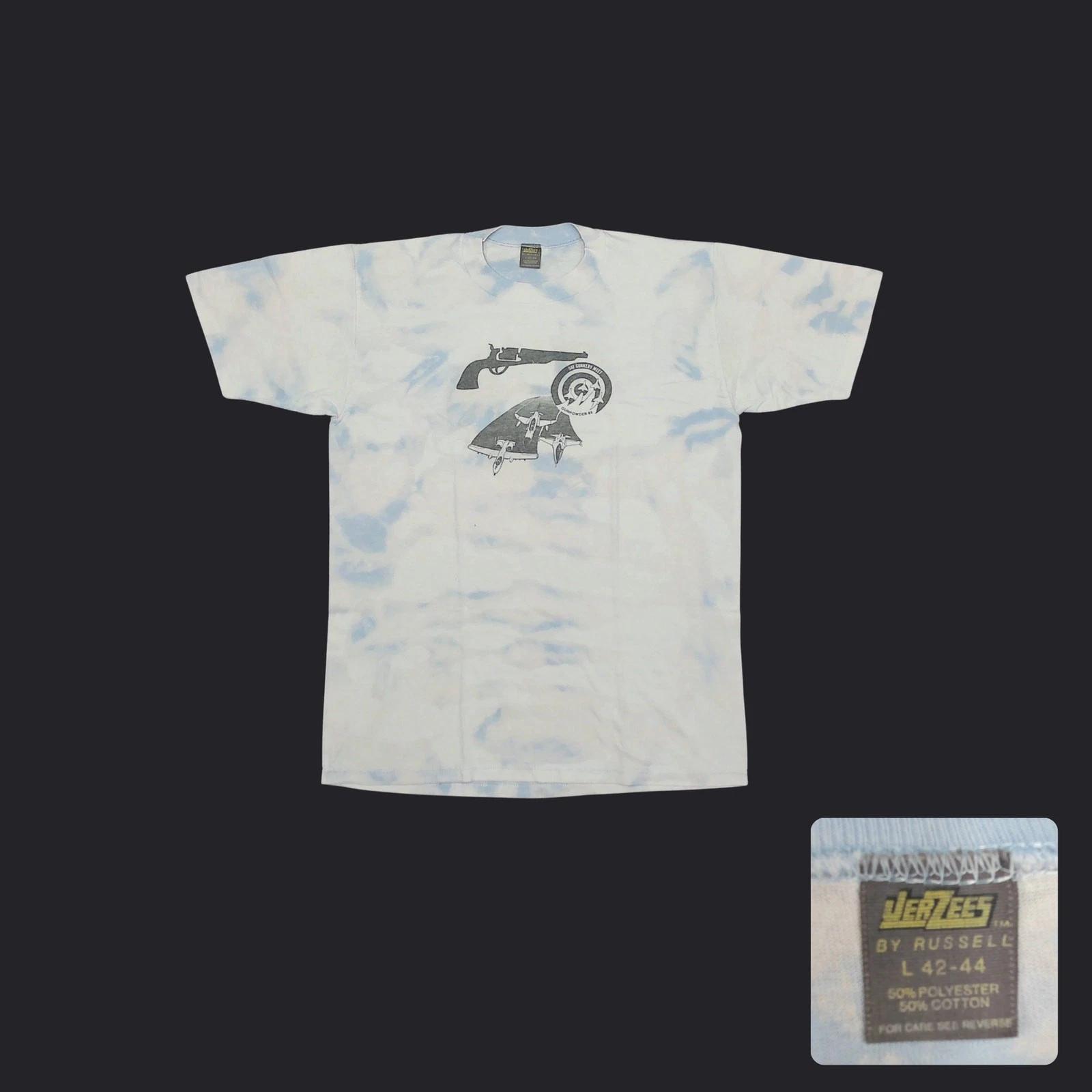 

Vintage 1985 9AF Gunnery Meet Military Cloud Wash Tie Dye T Shirt Mens Large XL