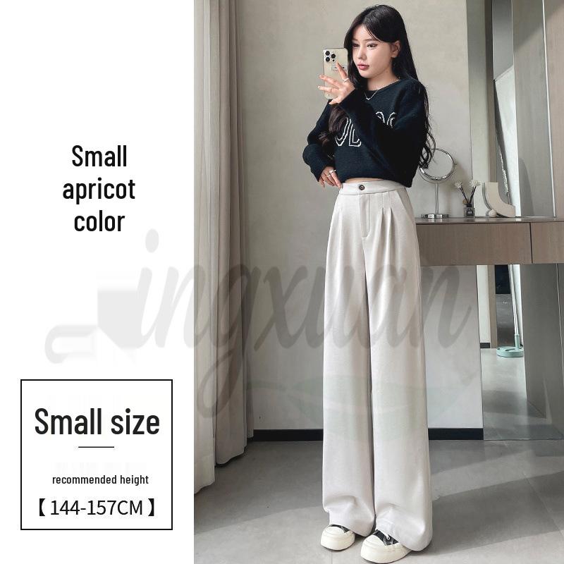 

2026 Autumn/Winter High-Waisted Woolen Wide-Leg Plus Velvet Palazzo Pants for Women Large