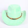 Popular European and American classic suede western cowboy hat men's and women's fashion LO style peach heart cowboy hat