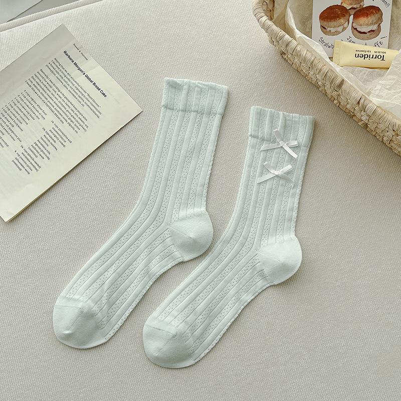 

Носки, Весенне-летние носки в балетном стиле для девочек, Сладкие и милые, Гольфы с бантом до середины икры, Влагоотводящие, Бесшовные, Носки с отворотом для девочек 1 pair синий
