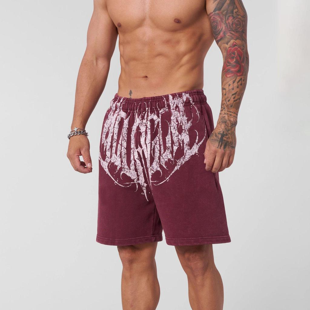 YoungLA Trendige Amerikanische Print Baumwolle Sommer Sportshorts