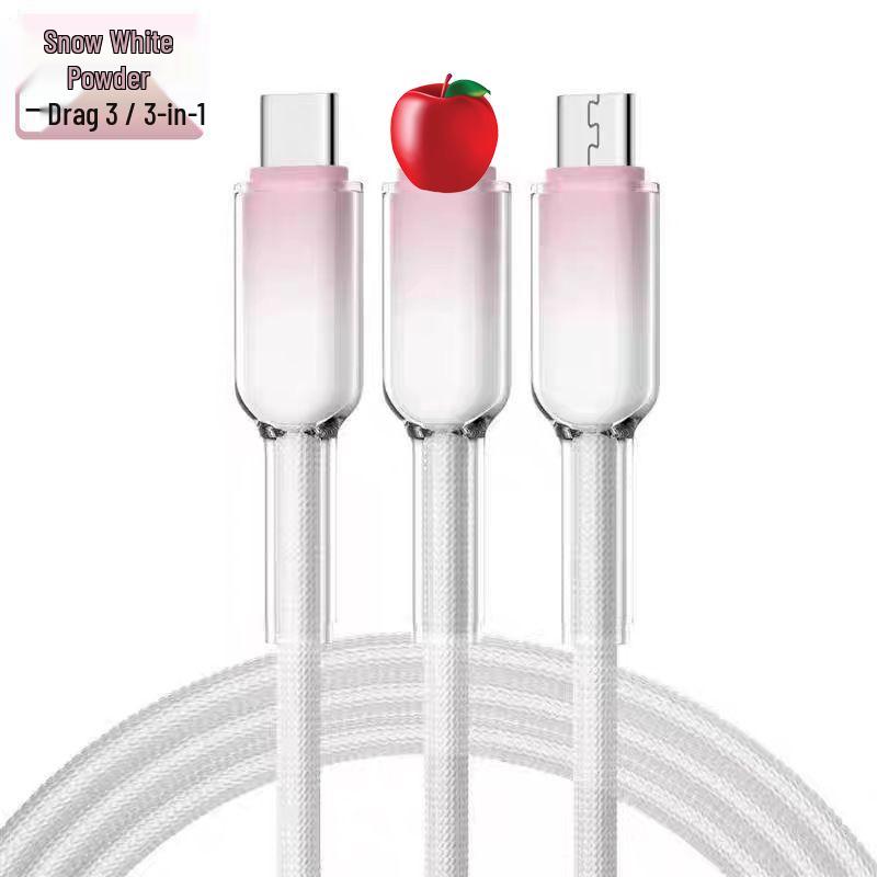 120W Super Fast Charging 3-in-1 Data Cable for Huawei, Type-C, Apple, and Android Devices