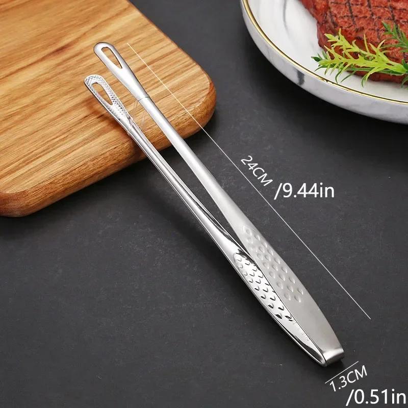 1PC Korean Barbecue Clip 304 Stainless Steel Barbecue Clip Kitchen Extended Food Ffood Clip Barbecue Shop Special Steak Utensils