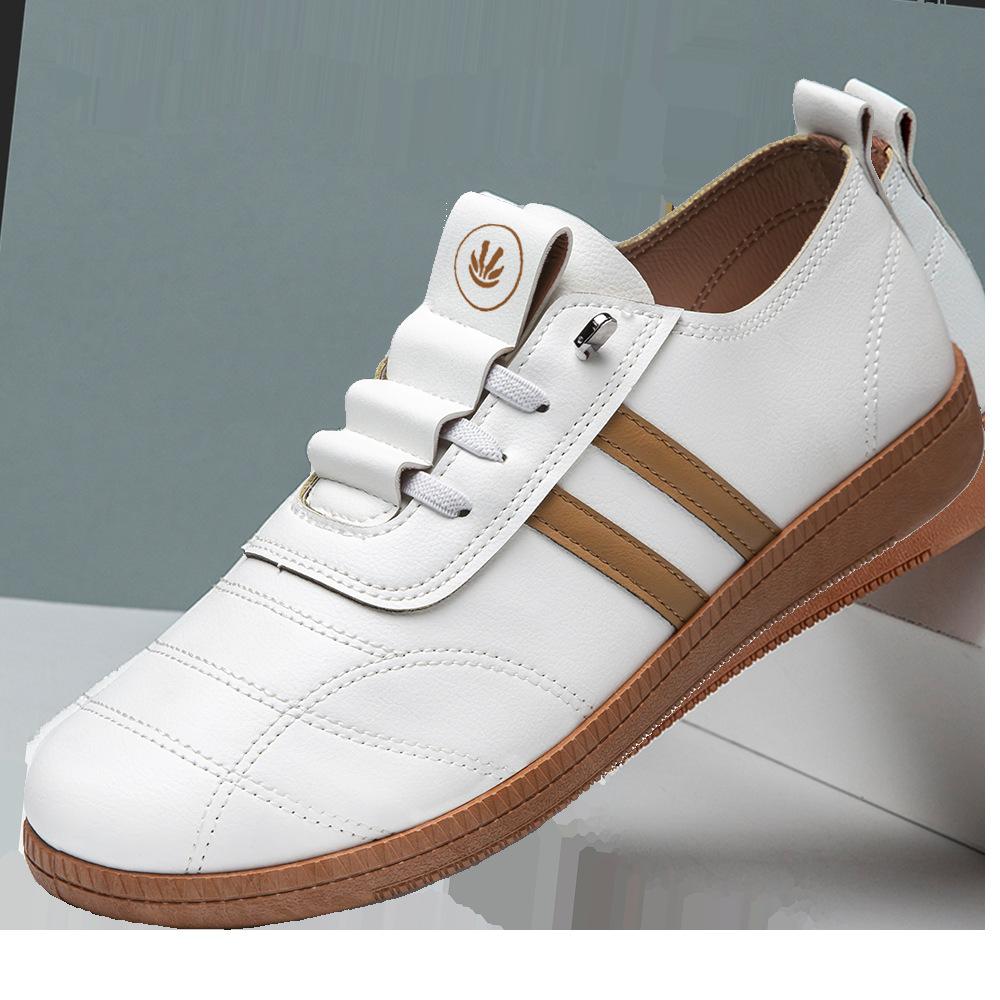 

Men s shoes 2025 summer Dexun leather shoes lace-up soft-soled lazy shoes men s light luxury waterproof business casual leather shoes 44 белый