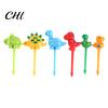 Fruit Pick 6Pcs/Set Fork Anti-slip Cartoon Plastic Dinosaur Animal Design Shaped Bento Stick Party Supply