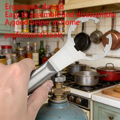 Handreparationsverktyg Gasventilnyckel Förtjockad Gasventilnyckel Gasdemonteringspincett Nyckel