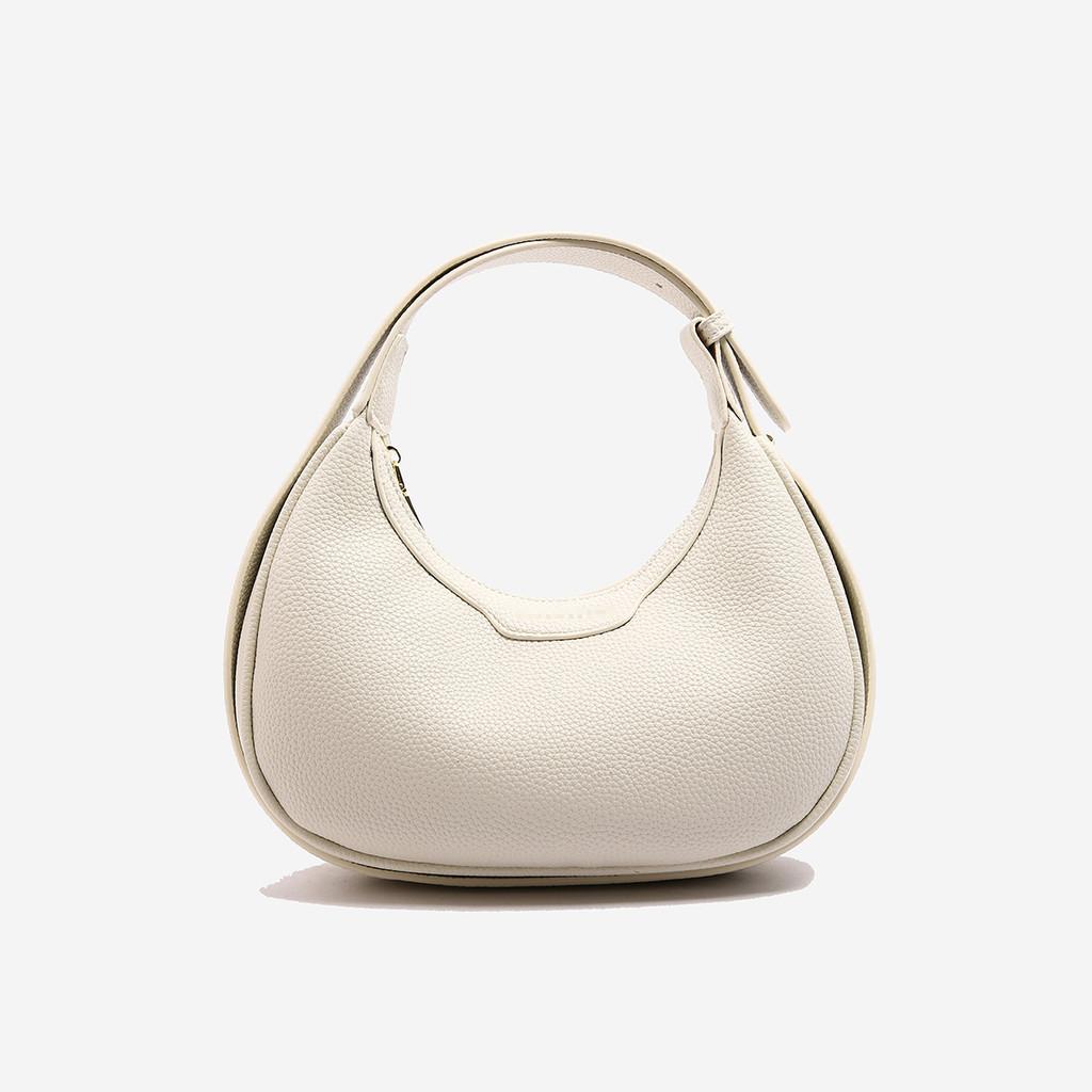 Ielgy Fashionable Texture Handbag Minimalist Crescent Bag Fashionable Cross-body All-match Shoulder Bag