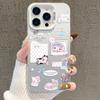 Silver Pink Cartoon Phone Case Compatible with iPhone 17, 16 Pro, 15 Pro Max, 14 Pro, 13