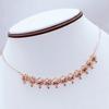 Pure Purple Gold Gypsy Flower Necklace Temperament Rose Gold Plated Color Gold Collarbone Chain