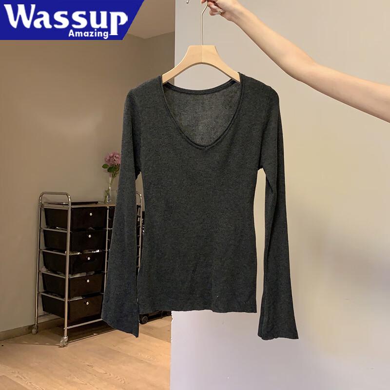WASSUP AMAZING V-Neck Slim-Fit Knit Sweater