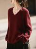 Women's V-neck Hazy Glitter Cashmere Sweater - Soft, Luxurious Knitwear