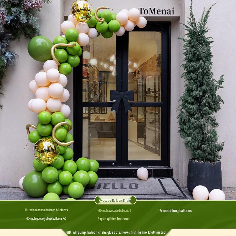 Graduation & Event Balloon Arch Decoration for Yoga Studio or Storefront Background