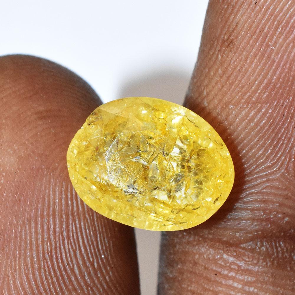 Yellow Sapphire 5.55 Ct Natural Oval Shape Loose Gemstone