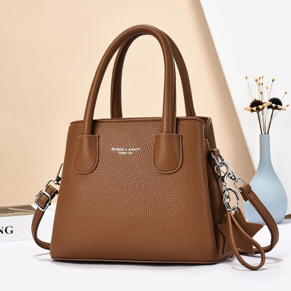 New Korean Fashion Hundreds of Multi Clip Crossbody Bag - Ladies Shoulder Bag Minimalist Texture Commuter Large Capacity Handbag