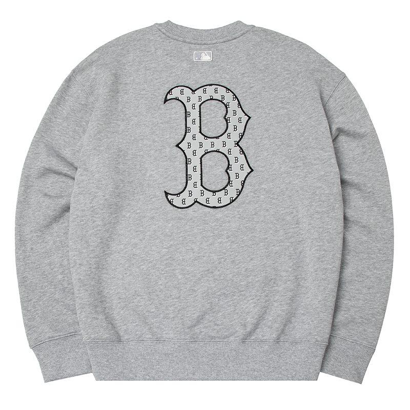 MLB Sweatshirts Unisex Gray Crew Neck Moderate Regular 3AMTM0341-43MGS