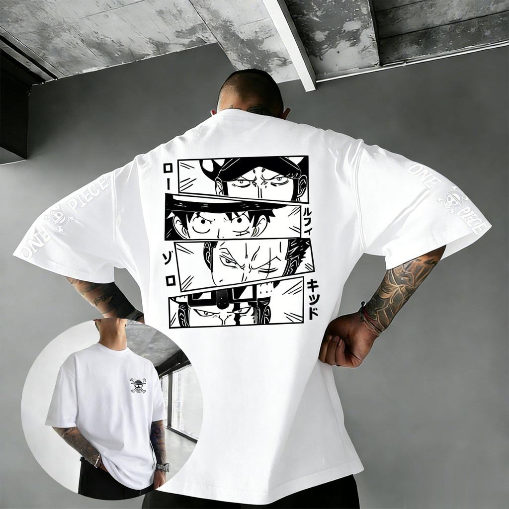 T-shirt Uomo Donna 2026 Estate Manica Corta Top Stampa Grafica Zoro Harajuku Streetwear Casual Fumetto T-shirt