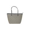 T Monogram Double T Logo Classic Print Zipper Tote Bag Women Tote Navy 152301-405