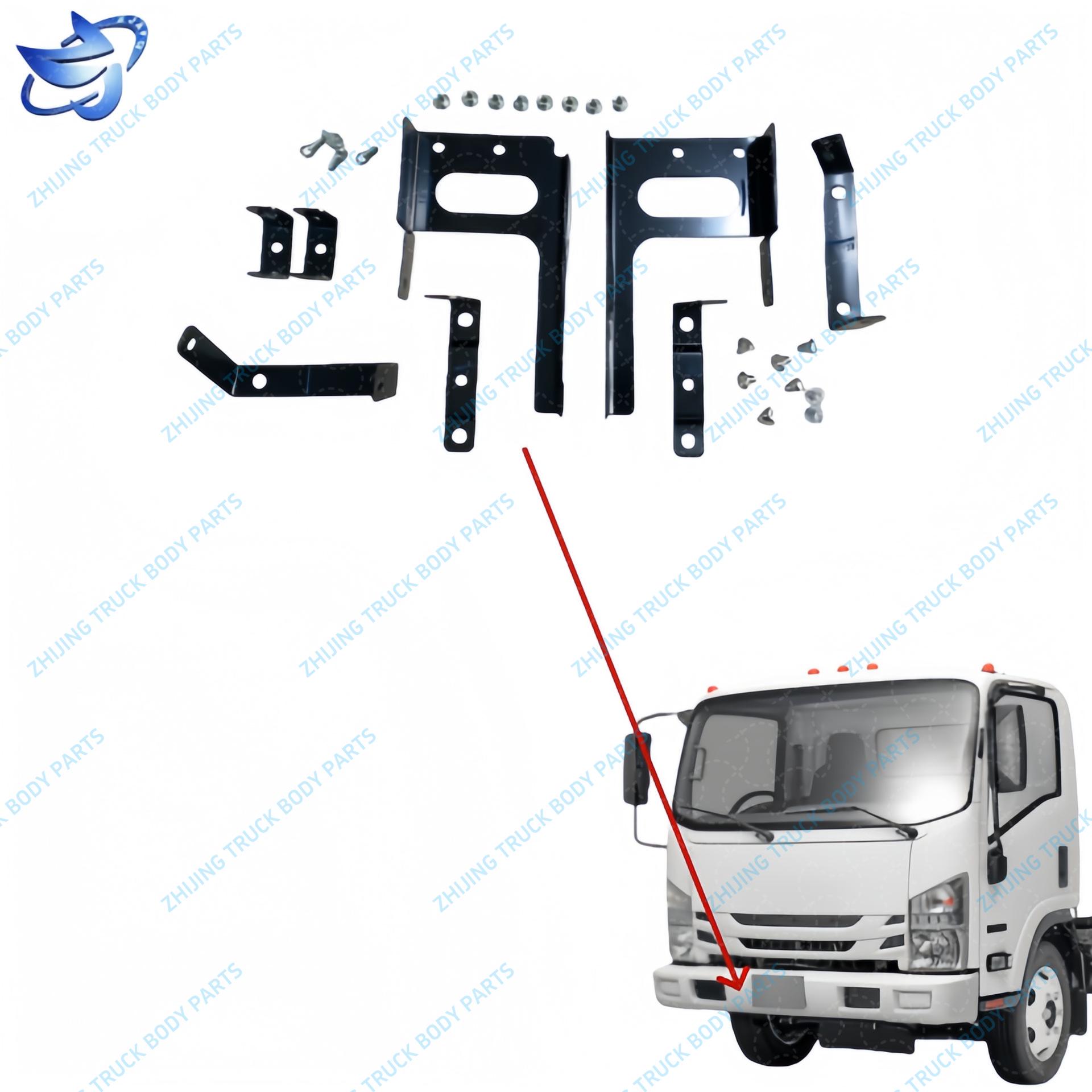 Fits 2008 ISUZU 700P NPR Chrome Iron Bumper Bracket ISUZU