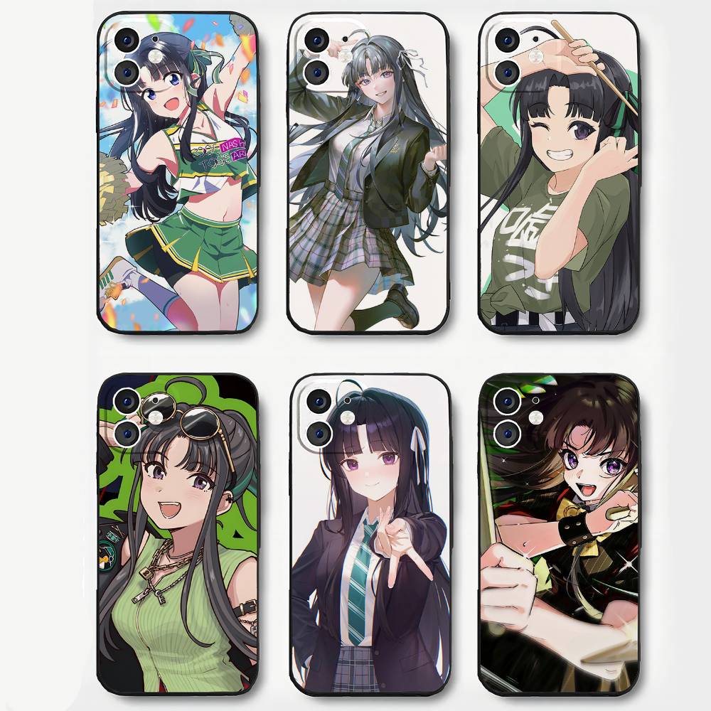 Awa Subaru Music Animation G-GIRLS BAND CRY Phone Case For IPhone 17 Air 16 15 14 13 Pro Max 11 12 Black Silicone Cover