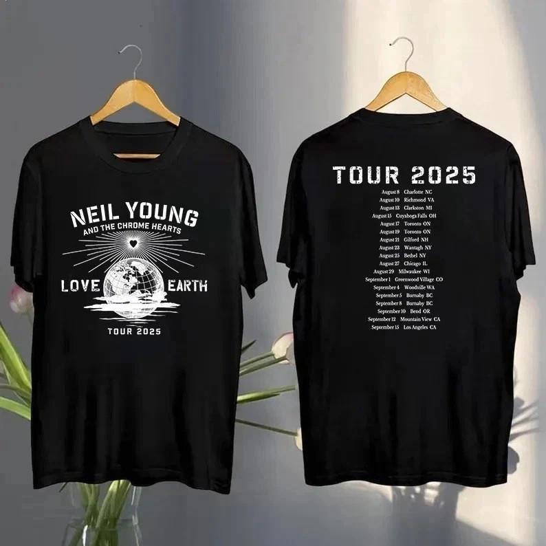 Neil Young Love Earth Tour Merch Tour 2025 TShirt Unisex T-Shirt S